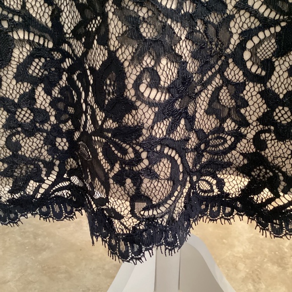 Tadashi Shoji Classic Collection Navy Blue Lace Cocktail Dress - Picture 6 of 15